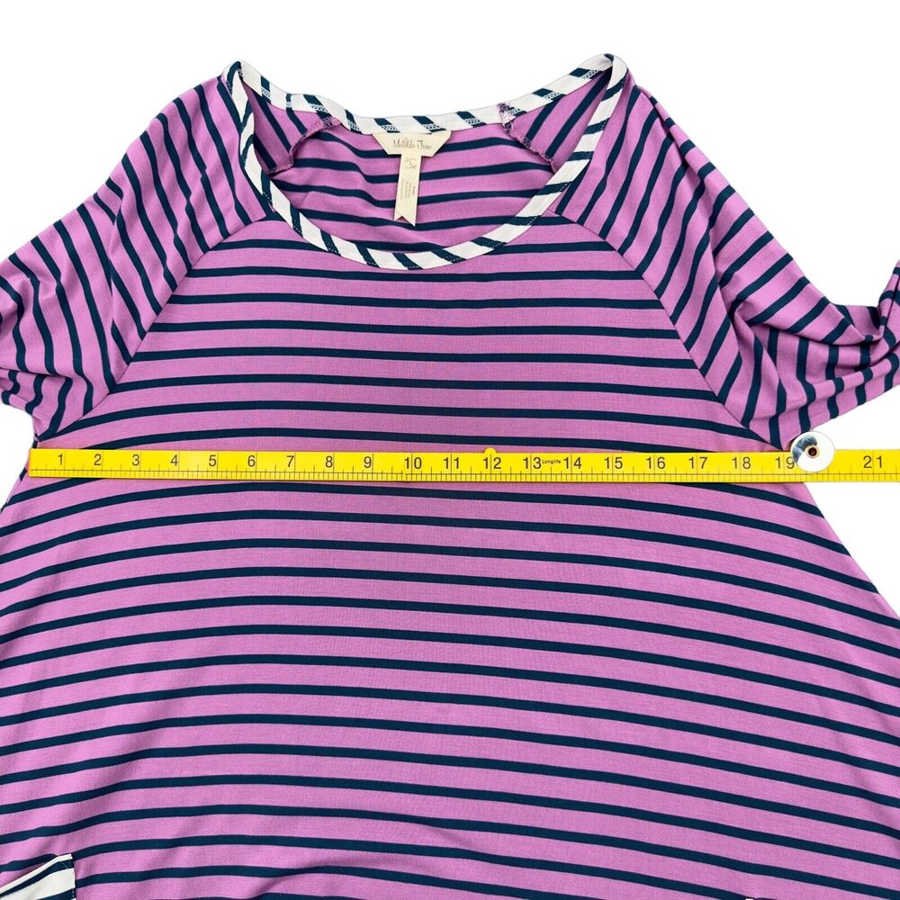 Matilda Jane‎ Long Sleeve Top Womens Size Large Purple Stripe Front Pockets - Picture 14 of 14